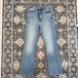 Mother Jeans The Hustler Ankle Fray in Au Voir